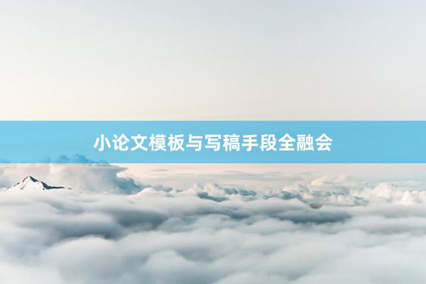 小论文模板与写稿手段全融会